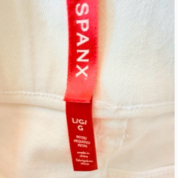Spanx Large Petite White Pull On Jeans - Picture 6 of 9